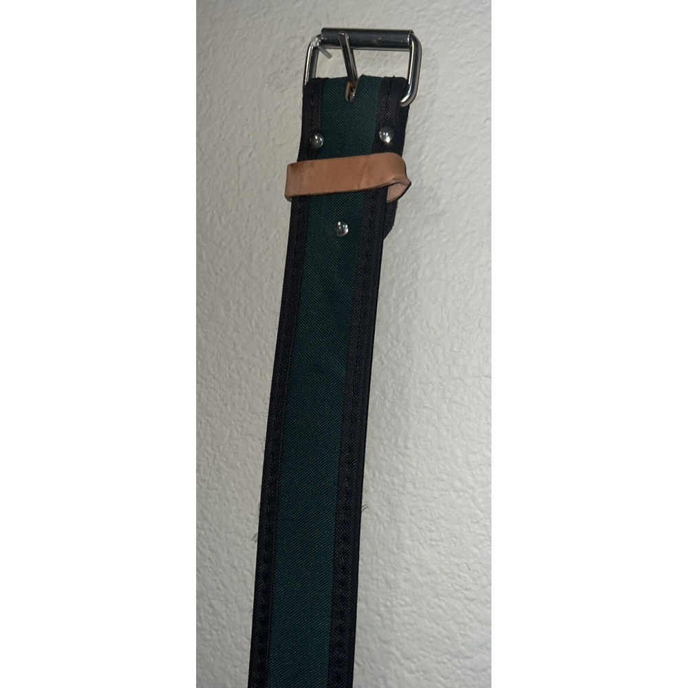 American Leather Craft GRN/BLK Nylon/leather Suppt Belt 43.5" X 2"-MEDIUM USA
